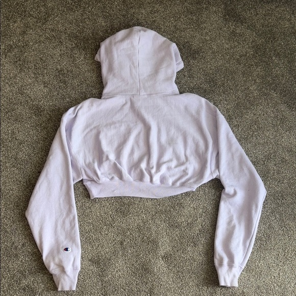 Champion lilac Cropped Hoodie Sweater - Picture 7 of 9